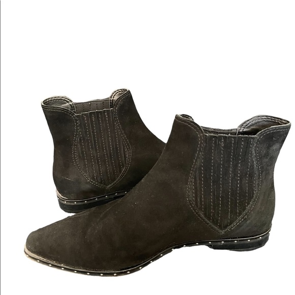 REBECCA MINKOFF “Madysin” Black suede ankle booties Size 8 - Picture 6 of 8